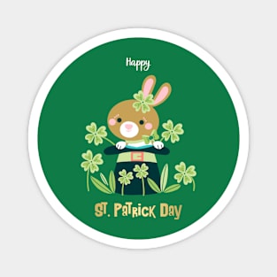 Saint Patrick Bunny Magnet